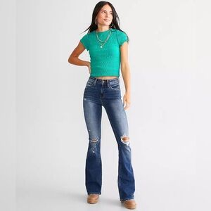 High Rise Flare Stretch Jean